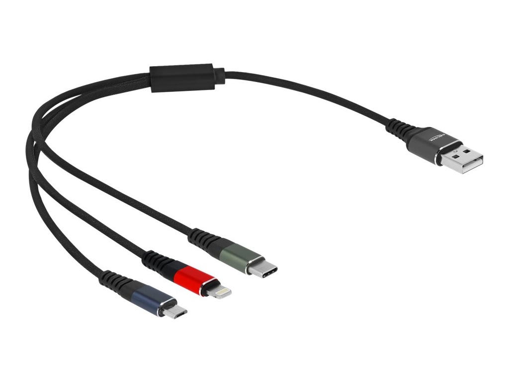 Delock Lightning-Kabel, nur zum Aufladen - USB männlich zu Micro-USB Typ B, Lightning, USB-C männlich
