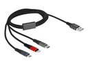 Delock Lightning-Kabel, nur zum Aufladen - USB männlich zu Micro-USB Typ B, Lightning, USB-C männlich