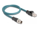 Delock Netzwerkkabel - 8-polig M12 (M) zu RJ-45 (M)