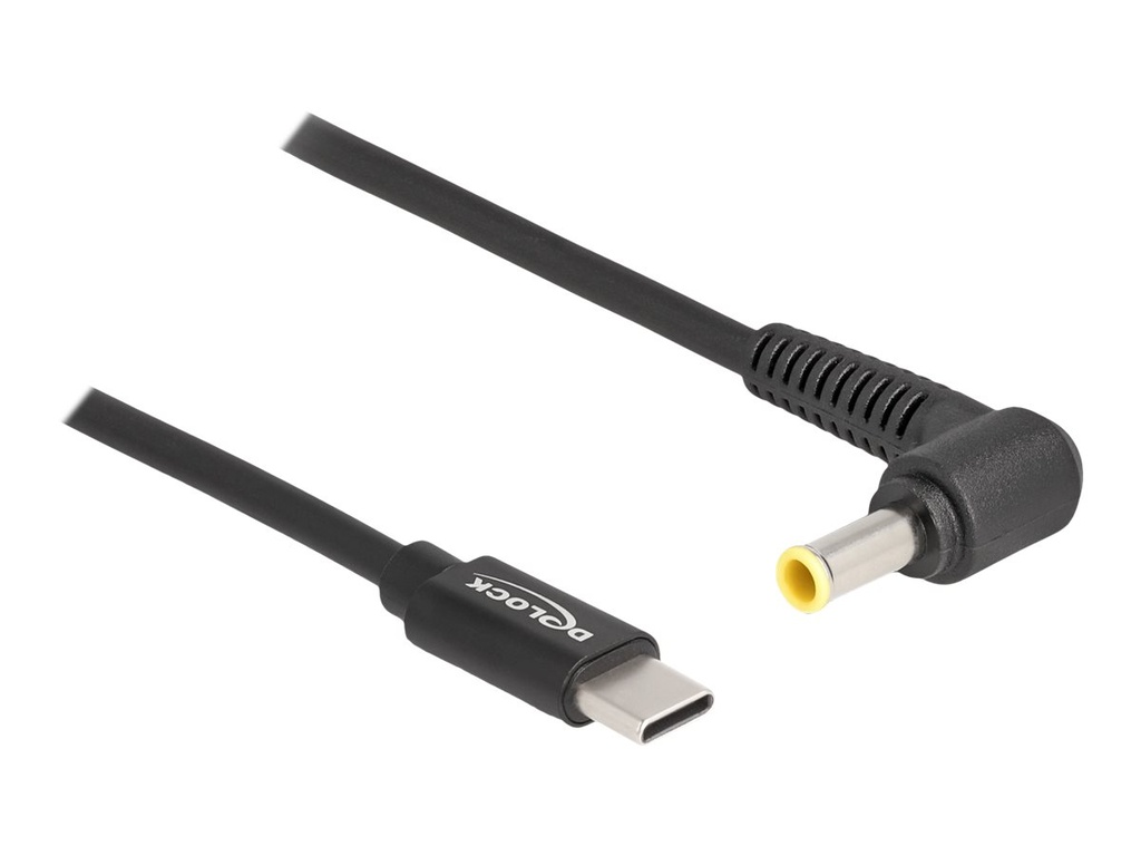 Delock Stromkabel - 24 pin USB-C (M) zu Gleischstromstecker 5,5 x 3,0 mm (M)