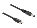 Delock Stromkabel - USB-C (M) zu Gleichstromstecker 5,5 x 2,1 mm (M)
