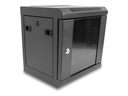 Delock Gehäuse - mit Glastür - geeignet für Wandmontage, Ständer montierbar - Schwarz - 6U - 25.4 cm (10")