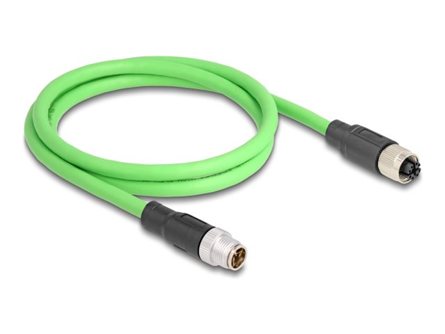 Delock Netzwerkverlängerungskabel - 8-polig M12 (M)