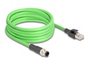Delock Netzwerkkabel - 4-polig M12-D (M) zu RJ-45 (M)