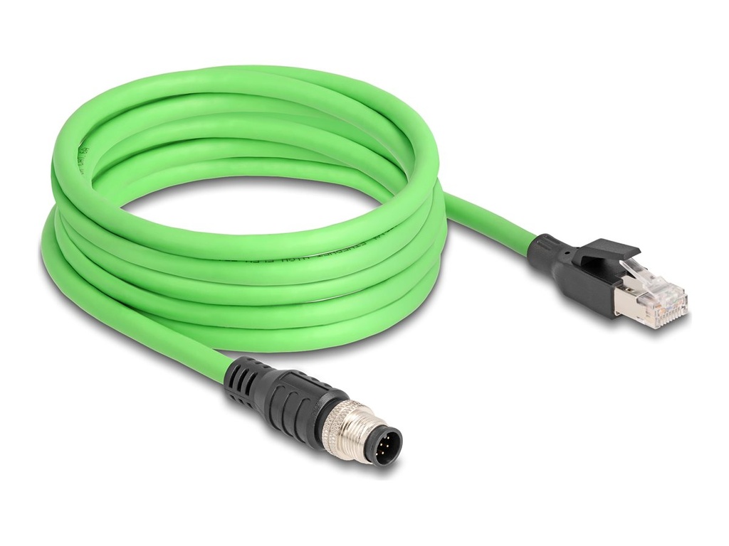 Delock Netzwerkkabel - 8-polig M12 (M) zu RJ-45 (M)