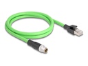 Delock Netzwerkkabel - 8-polig M12 (M) zu RJ-45 (M)