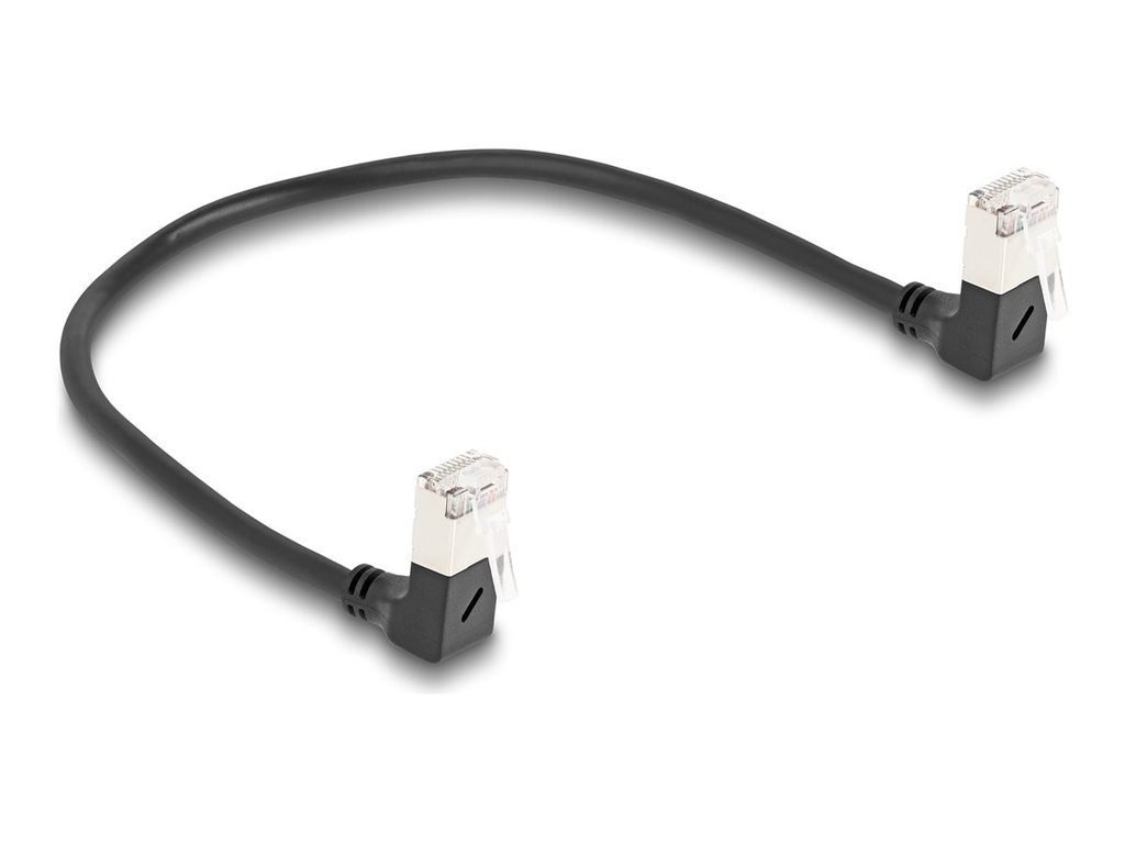 Delock Netzwerkkabel - RJ-45 (M) nach unten abgewinkelt zu RJ-45 (M)
