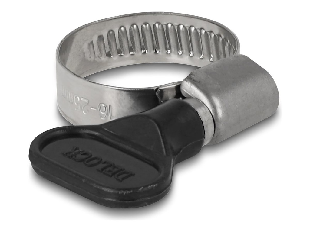 Delock Schlauchschelle - geeignet für 16 - 25 mm Schlauch - Schwarz (Packung mit 10)