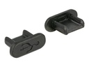 Delock Dust Cover for USB 2.0 Micro-B Female - Schutzumschlag - Schwarz (Packung mit 10 Stück)