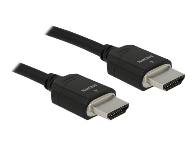 Delock Ultra High Speed - HDMI-Kabel - HDMI männlich zu HDMI männlich - 1 m - Dreifachisolierung - Schwarz - Dolby DTS-HD Master Audio-Unterstützung, Dolby TrueHD-Unterstützung, unterstützt 21:9 Kinoformat, unterstützt 8K UHD (7680 x 4320)
