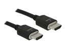 Delock Ultra High Speed - HDMI-Kabel - HDMI männlich zu HDMI männlich - 1 m - Dreifachisolierung - Schwarz - Dolby DTS-HD Master Audio-Unterstützung, Dolby TrueHD-Unterstützung, unterstützt 21:9 Kinoformat, unterstützt 8K UHD (7680 x 4320)