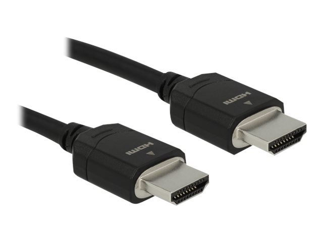 Delock Ultra High Speed - HDMI-Kabel mit Ethernet - HDMI männlich zu HDMI männlich - 3 m - Dreifachisolierung - Schwarz - Dolby DTS-HD Master Audio-Unterstützung, Dolby TrueHD-Unterstützung, unterstützt 21:9 Kinoformat, unterstützt 8K UHD (7680 x 4320)