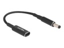 Delock Netzteil - USB-C (W) zu Gleichstromstecker 5,5 x 2,1 mm (M)