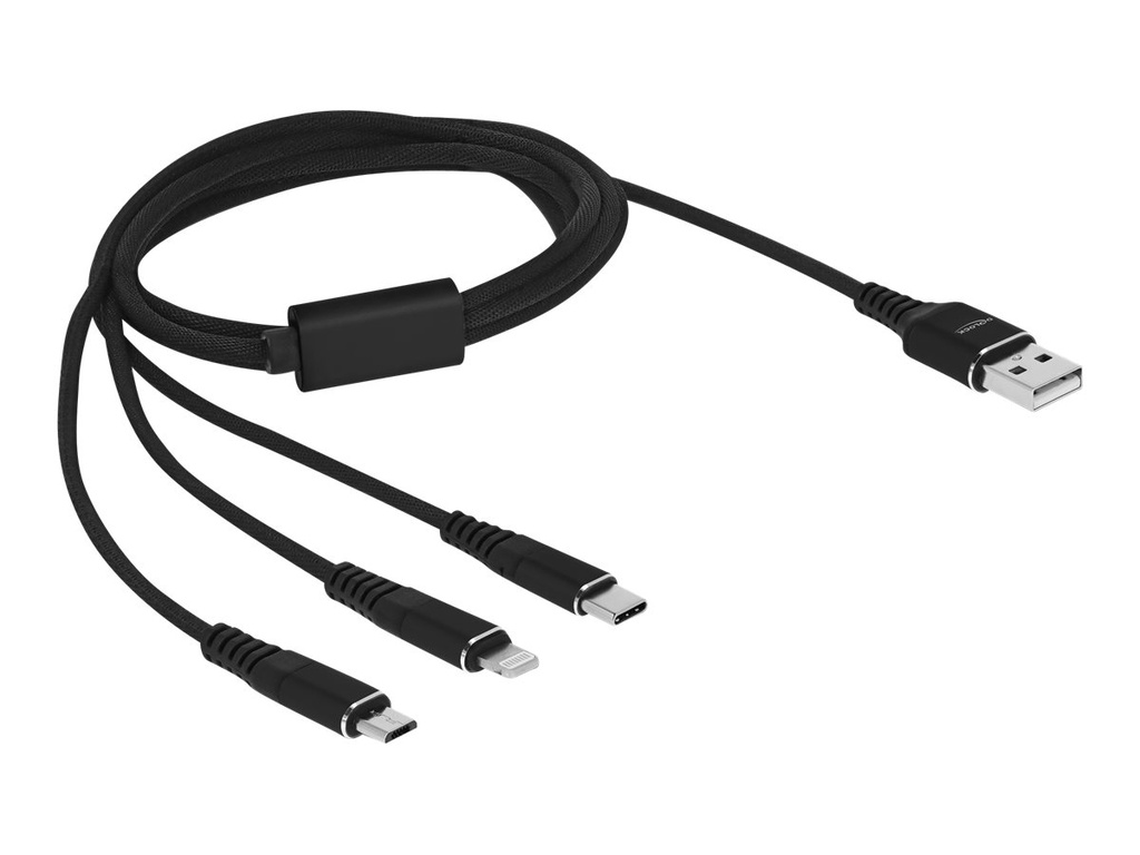 Delock Lightning-Kabel, nur zum Aufladen - USB männlich zu Micro-USB Typ B, Lightning, USB-C männlich