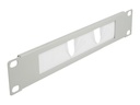 Delock Kabelführungspanel mit Bürste - Grau - 1U - 25.4 cm (10")