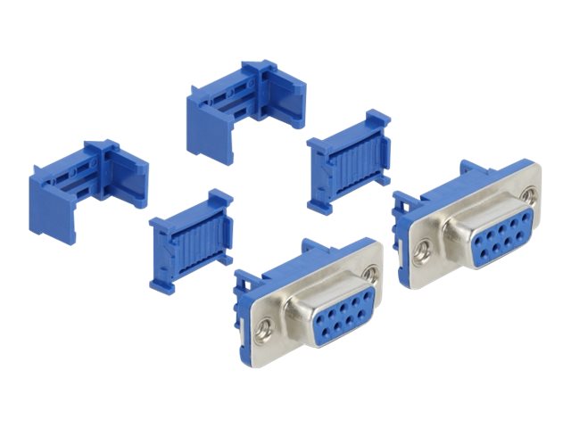 Delock Serieller Anschluss - DB-9 (W) - Blau (Packung mit 2)