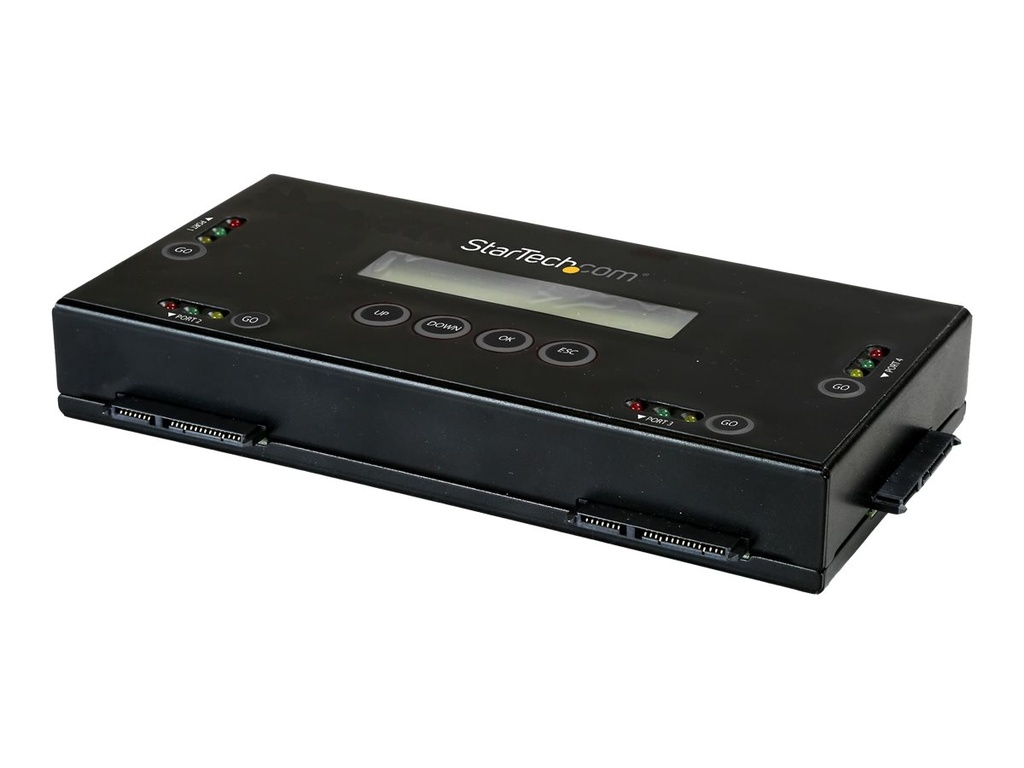 [SATERASER4] StarTech.com StarTech SSD/HDD Festplattenlöschgerät mit 4 Steckplätzen - 2,5" & 3,5" SATA - Selbständiges Sicheres Externes Festplatten Löschgerät mit 9 Löschmodi - RS232 Printer Port - NIST/DOD (SATERASER4)
