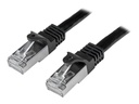 StarTech.com Startech 2m CAT6 Ethernet Cable, 10 Gigabit Shielded Snagless RJ45 100W PoE Patch Cord, CAT 6 10GbE SFTP Network Cable w/Strain Relief, Black, Wiring is UL Certified/TIA - Category 6 - 26AWG (N6SPAT2MBK)