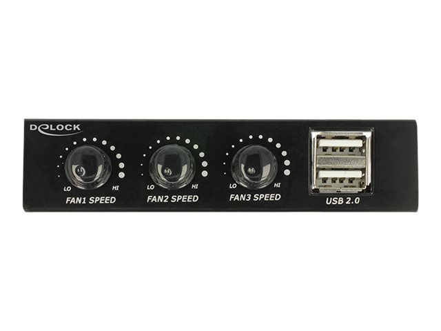 Delock 3.5" Front Panel > 2 x USB 2.0 and fan