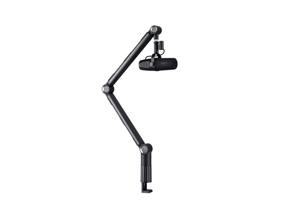 [CX-NGALE-BOOM-BLACK] Cherry XTRFY Ngale Boom Arm - Befestigungskit (Auslegerarm, C-Klemme / Durchgangsmontage, Gewindeadapter 3/8" - 5/8")