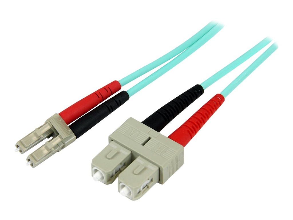 StarTech.com 1 m OM3 LWL Patchkabel, Multimode-Glasfaserkabel, LC auf SC - Patch-Kabel - LC Multi-Mode (M)