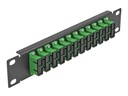 Delock Patch Panel - Schrankmontage - SC Duplex SM X 12 - Schwarz, grün - 1U - 25.4 cm (10")
