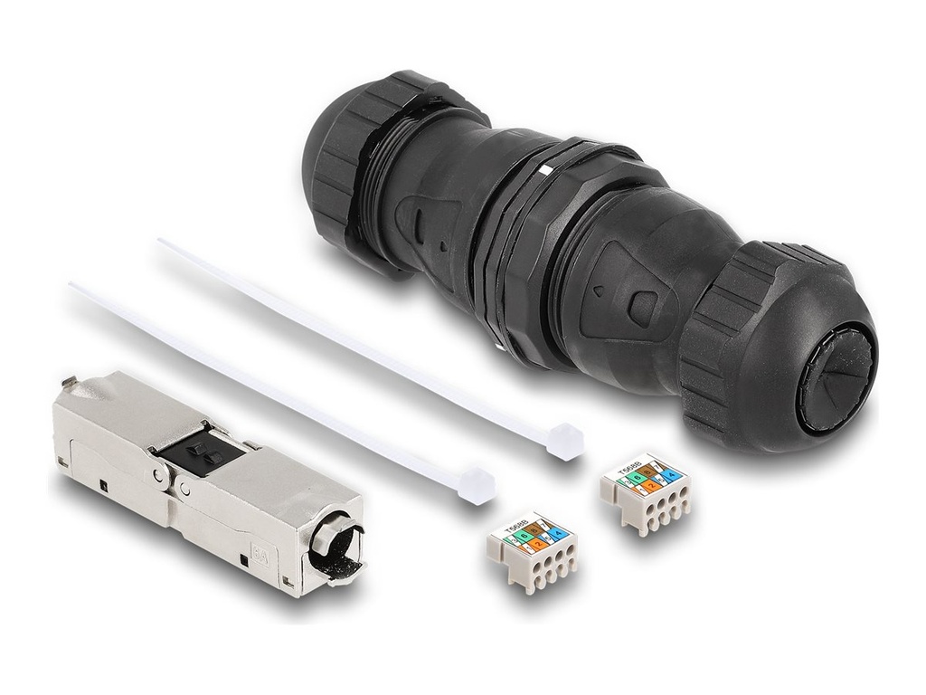Delock Netzwerkkoppler - LSA zu LSA - STP - CAT 6a - staub- und wasserdicht (IP68)