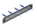 Delock Glasfaser-Blindblech - mit runden Löchern - Schrankmontage - Schwarz - 1U - 48.3 cm (19")