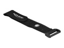 Delock Klettverschluss-Cinchkabelbinder - 19 cm - Schwarz (Packung mit 5)