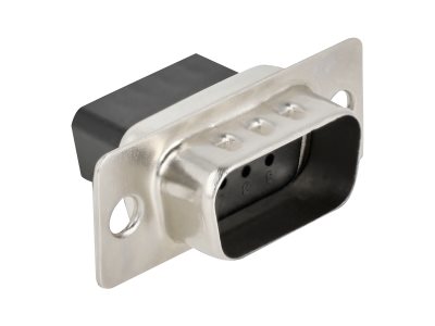 Delock Crimp-Gehäuse - D-Sub 9-poliger Stecker (Packung mit 4)