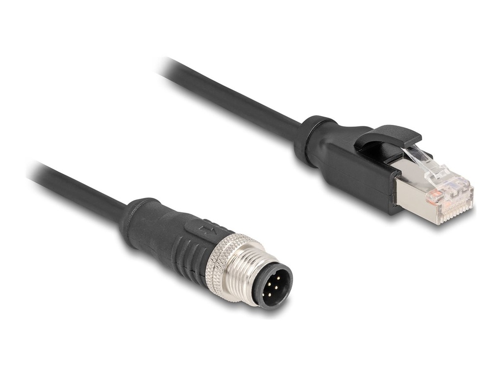 Delock Netzwerkkabel - 8-polig M12 (M) zu RJ-45 (M)