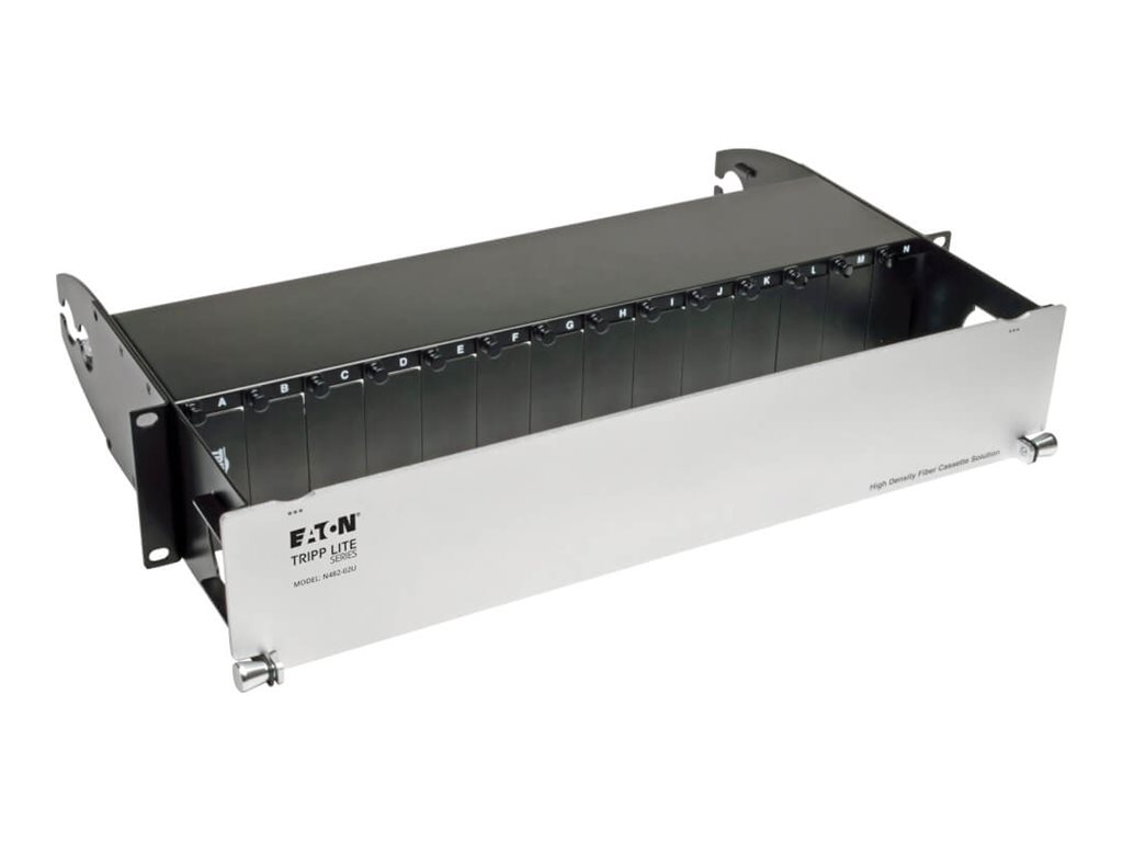Eaton Tripp Lite Series High Density Rackmount Fiber Enclosure Panel 14 Cassette 2URM - Netzwerkgerätegehäuse - 2U - 48.3 cm (19")