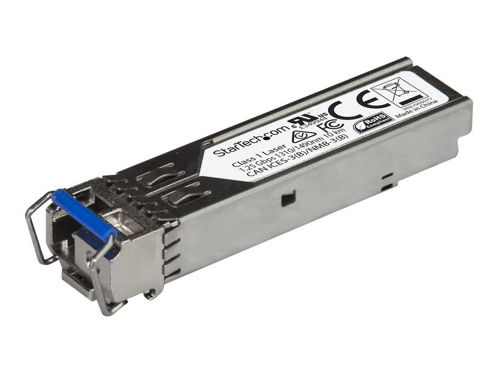 StarTech.com SFPGE10KT3R4 Transceiver Modul (SFP Module, 1000Base-BX10-U  Juniper kompatibel, Glasfaser, LC Single Mode mit DDM)