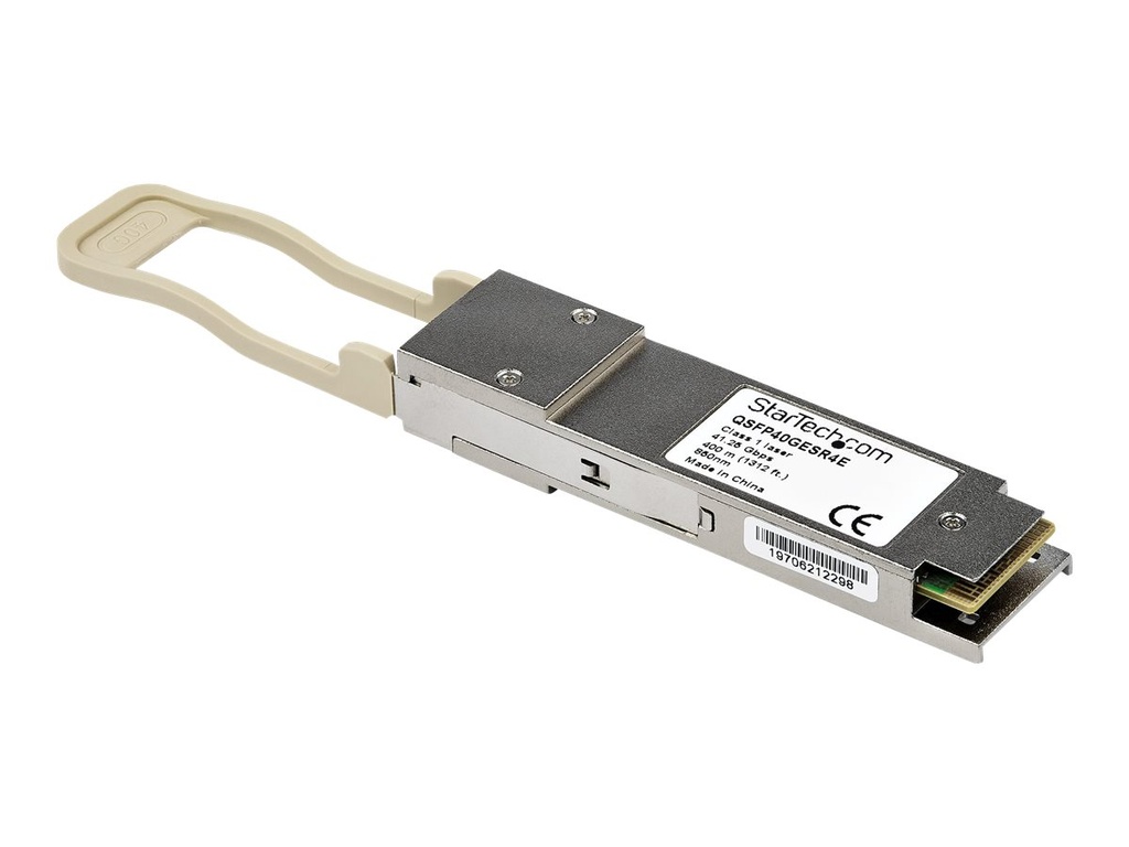 StarTech.com QSFP-40G-ESR4-ST Transceiver Modul (QSFP Module, 40GBase-BIDI Dell EMC kompatibel, Glasfaser, 850nm, LC Multimode mit DDM)