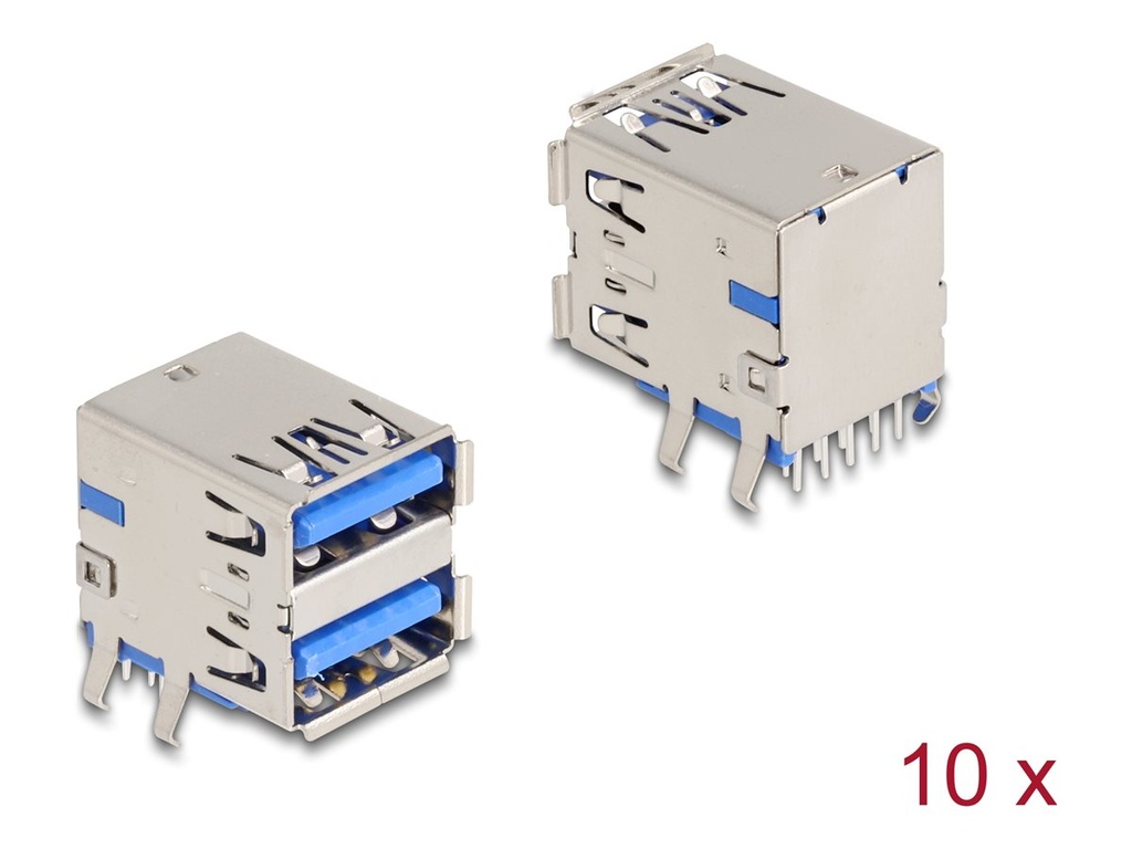 Delock USB-Anschluss - 2 x 9-polige USB Typ A (W)