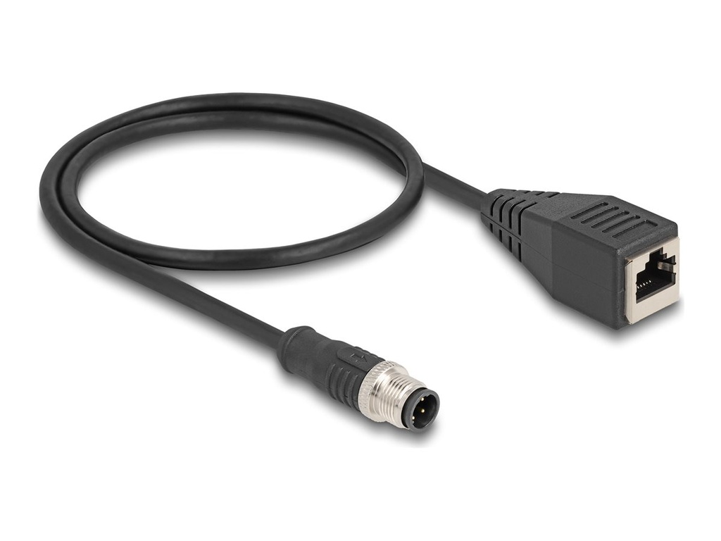 Delock Netzwerkkabel - 4-polig M12-D (M) zu RJ-45 (W)