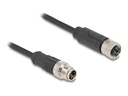 Delock Netzwerkkabel - 8 pin M12-X (M) zu 8 pin M12-X (W)