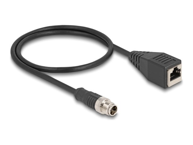 Delock Netzwerkkabel - 8-polig M12 (M) zu RJ-45 (W)