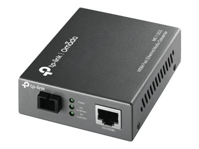 TP-LINK MC112CS - Medienkonverter - 100Mb LAN - 10Base-T, 100Base-FX, 100Base-TX - RJ-45 / SC Single-Modus - bis zu 20 km - 1310 (TX)