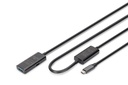 DIGITUS Aktives USB 3.2 Gen1 5G Verlängerungskabel, USB-C - USB-A, 10m