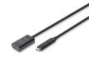 DIGITUS Aktives USB 3.2 Gen2 10G Verlängerungskabel, USB-C - USB-C, 5m