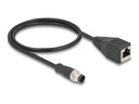 Delock Netzwerkkabel - 8-polig M12-A (M) zu RJ-45 (W)