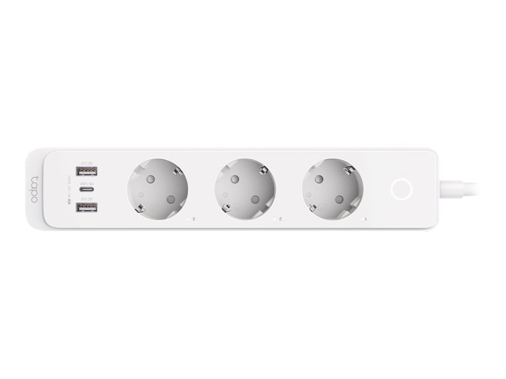 TP-LINK Tapo P300 V1 - Smart Power-Steckdosenleiste - Wechselstrom 220-240 V - 2300 Watt - Wi-Fi - Eingabe, Eingang Stromversorgung - Ausgangsanschlüsse: 6 (3 x Stromversorgung, 2 x USB, USB-C)