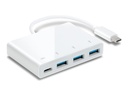 TP-LINK UC430 V1 - Hub - 3 x SuperSpeed USB 3.0 + 1 x USB-C (Stromdurchsatz)