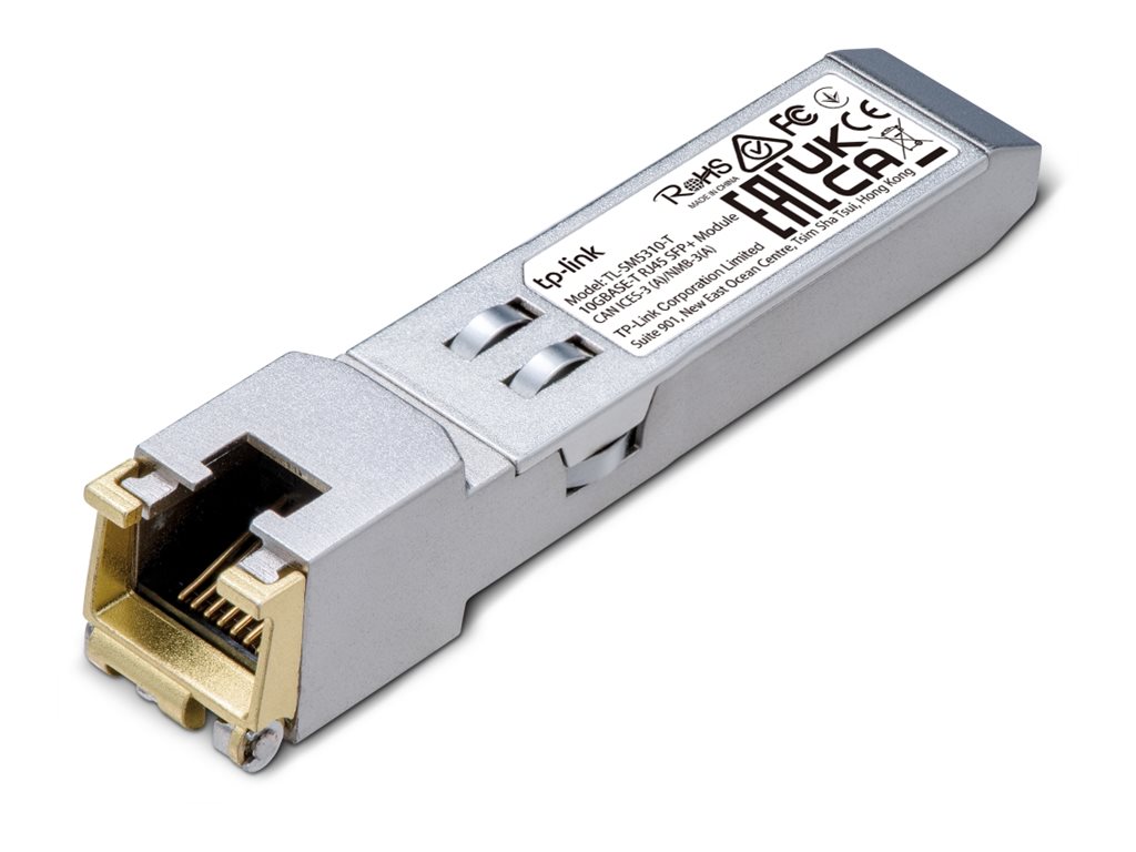 TP-LINK 10G BASE-T RJ45 SFP+ Modul - Kupfer - 10300 Mbit/s - RJ-45 - 100 m - 10 Gigabit Ethernet - IEEE 802.3 - IEEE 802.3ab - IEEE 802.3an - IEEE 802.3bz