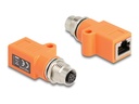 Delock Netzwerkadapter - 8-polig M12 (W) mit Gewinde zu RJ-45 (W)