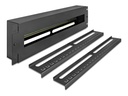 Delock Rack-Schiene mit Schutzschalter - DIN schienenmontierbar - Schwarz - 3U - 48.3 cm (19")