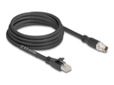 Delock Netzwerkkabel - 8 pin M12-X (M) zu RJ-45 (M)