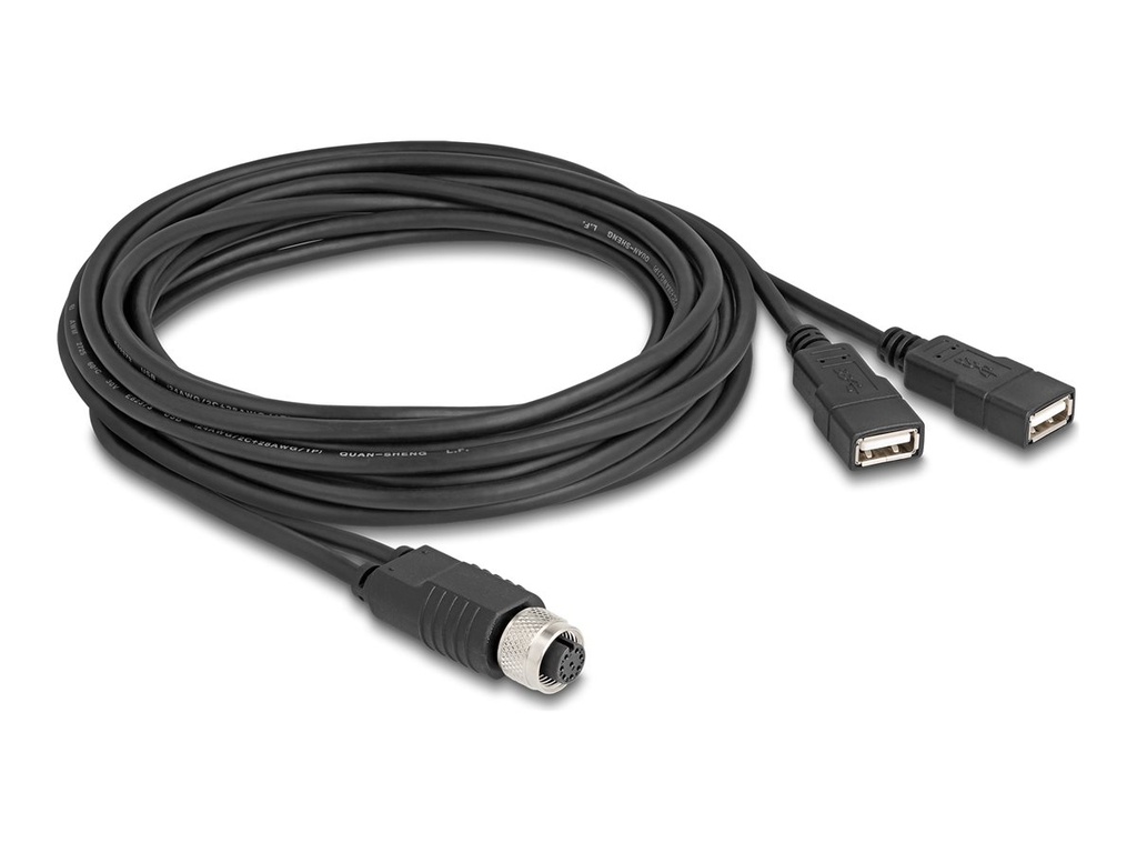 Delock Kabel USB / seriell - 8-polig M12-A (W)