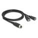 Delock M12 Kabel A-kodiert Buchse zu 2 x USB 2.0 Typ-A - Kabel - Digital/Daten